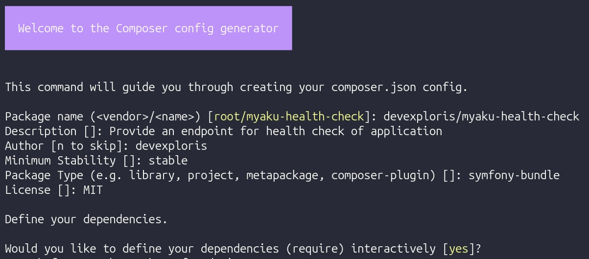 composer init