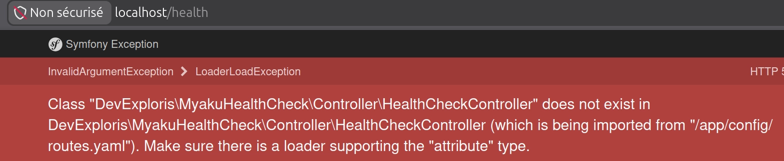 Erreur Symfony