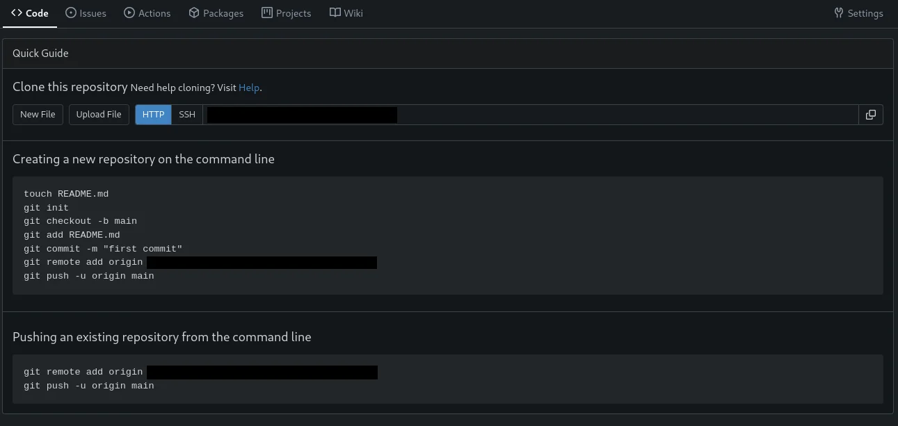 Page de gestion de code