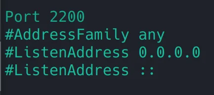 On change le port SSH