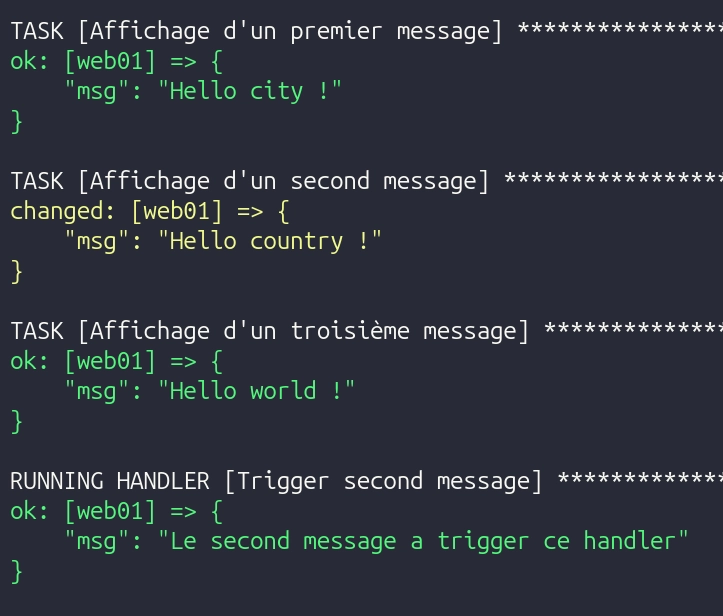 Handlers Ansible