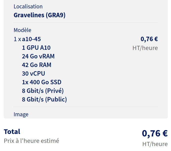 Tarif OVH GPU computing