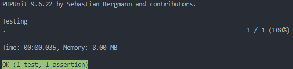 Notre première assertion