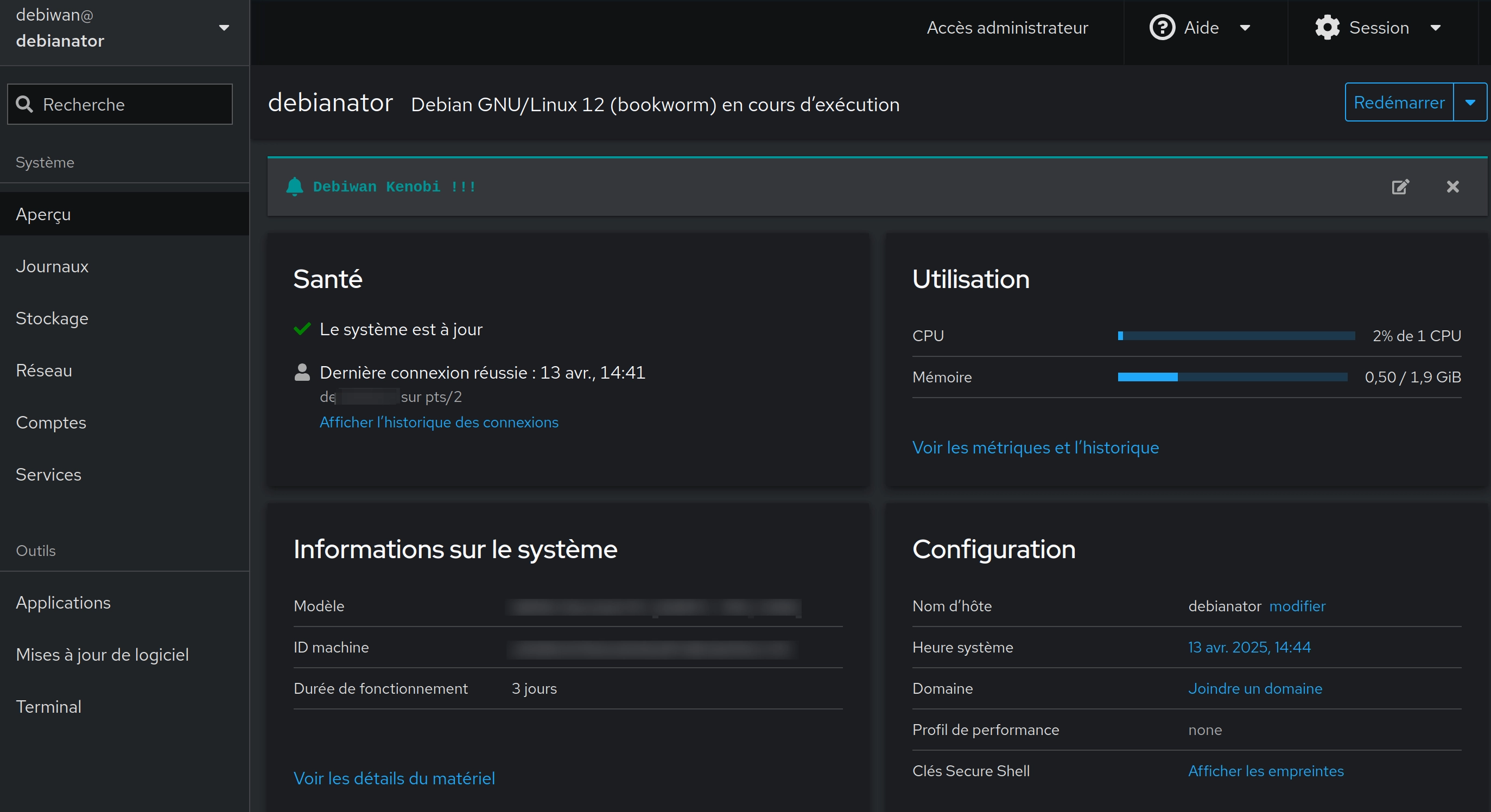 Administration Cockpit