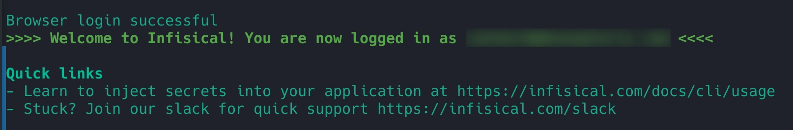 Login successful