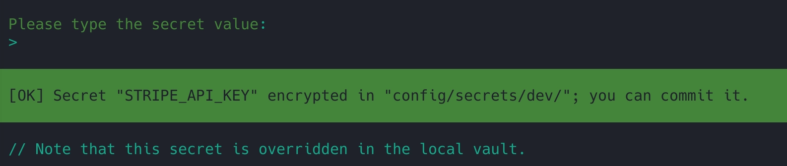 Génération du secret